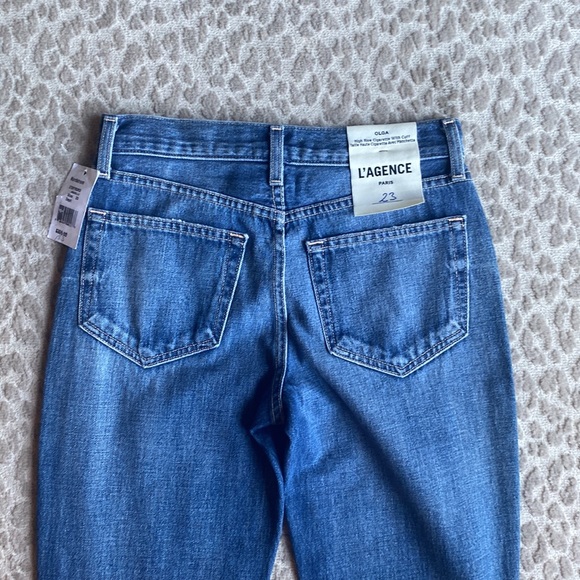 NWT L’AGENCE Olga High Rise Cigarette Jean With Cuff in Amarillo Wash, size 23 - Picture 7 of 10